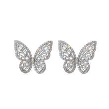Load image into Gallery viewer, Women Cubic Zirconia Rhinestone Studded Smart Butterfly Earrings freeshipping - Tyche Ace