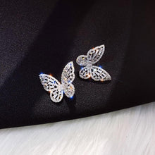 Load image into Gallery viewer, Women Cubic Zirconia Rhinestone Studded Smart Butterfly Earrings freeshipping - Tyche Ace