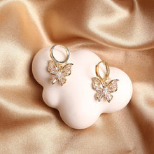 Load image into Gallery viewer, Women Cubic Zirconia Rhinestone Studded Smart Butterfly Earrings freeshipping - Tyche Ace