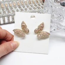 Load image into Gallery viewer, Women Cubic Zirconia Rhinestone Studded Smart Butterfly Earrings freeshipping - Tyche Ace