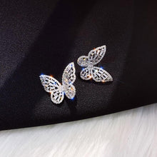 Load image into Gallery viewer, Women Cubic Zirconia Rhinestone Studded Smart Butterfly Earrings freeshipping - Tyche Ace