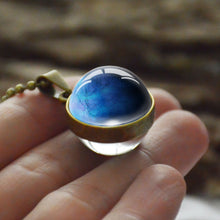 Load image into Gallery viewer, Women Double Side Glass Ball Earth Planet Galaxy Astronomy Pendant Necklaces freeshipping - Tyche Ace
