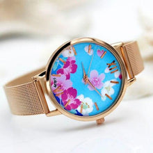 Load image into Gallery viewer, Women Dress Colourful Floral Dial Quartz Wrist Watches freeshipping - Tyche Ace