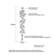 Load image into Gallery viewer, Women Elegant Crystal Leaf Long Drop Earrings freeshipping - Tyche Ace