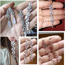 Load image into Gallery viewer, Women Elegant Crystal Leaf Long Drop Earrings freeshipping - Tyche Ace
