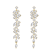 Load image into Gallery viewer, Women Elegant Crystal Leaf Long Drop Earrings freeshipping - Tyche Ace