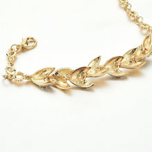 Load image into Gallery viewer, Women Elegant Gold Plated Rhinestone Leaves Chain Bangle freeshipping - Tyche Ace