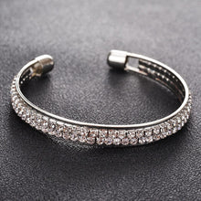 Load image into Gallery viewer, Women Elegant Gold Plated Rhinestone Leaves Chain Bangle freeshipping - Tyche Ace