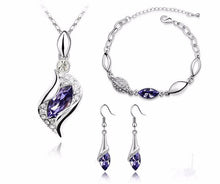 Load image into Gallery viewer, Women Elegant luxury Design Crystal  Necklace Sets freeshipping - Tyche Ace