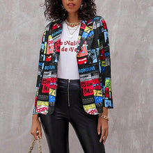 Load image into Gallery viewer, Women Elegant Print Design Long Sleeves Coat freeshipping - Tyche Ace