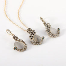 Load image into Gallery viewer, Women Elegant Waterdrop Rhinestone Pendant Necklace Earrings Set freeshipping - Tyche Ace