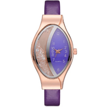 Load image into Gallery viewer, Women Fashion Luxury Leather Strap Ellipse Rhinestone Watch freeshipping - Tyche Ace