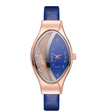 Load image into Gallery viewer, Women Fashion Luxury Leather Strap Ellipse Rhinestone Watch freeshipping - Tyche Ace