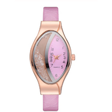 Load image into Gallery viewer, Women Fashion Luxury Leather Strap Ellipse Rhinestone Watch freeshipping - Tyche Ace