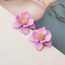 Load image into Gallery viewer, Women Flower Dangle Simulated Pearl Drop Earrings freeshipping - Tyche Ace