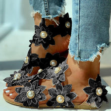 Load image into Gallery viewer, Women Flower Design Flat Bohemian Casual Beach Sandals freeshipping - Tyche Ace