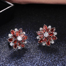 Load image into Gallery viewer, Women Flower Sterling Silver Stud Earrings freeshipping - Tyche Ace