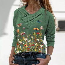 Load image into Gallery viewer, Women  Geometric Long Sleeve  V-Neck Casual Sweat Shirts freeshipping - Tyche Ace