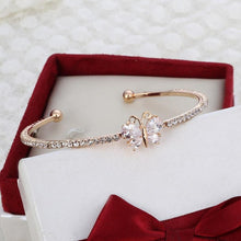 Load image into Gallery viewer, Women Gold Plated Butterfly/Bowknot Design Cuff Bracelet freeshipping - Tyche Ace