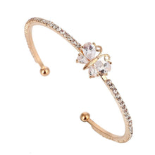 Load image into Gallery viewer, Women Gold Plated Butterfly/Bowknot Design Cuff Bracelet freeshipping - Tyche Ace