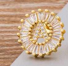 Load image into Gallery viewer, Women Gold Plated Initial Letter Stud Earrings freeshipping - Tyche Ace