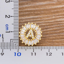 Load image into Gallery viewer, Women Gold Plated Initial Letter Stud Earrings freeshipping - Tyche Ace