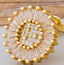 Load image into Gallery viewer, Women Gold Plated Initial Letter Stud Earrings freeshipping - Tyche Ace