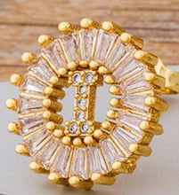 Load image into Gallery viewer, Women Gold Plated Initial Letter Stud Earrings freeshipping - Tyche Ace