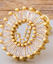 Load image into Gallery viewer, Women Gold Plated Initial Letter Stud Earrings freeshipping - Tyche Ace