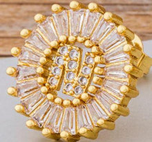 Load image into Gallery viewer, Women Gold Plated Initial Letter Stud Earrings freeshipping - Tyche Ace