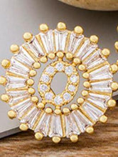 Load image into Gallery viewer, Women Gold Plated Initial Letter Stud Earrings freeshipping - Tyche Ace