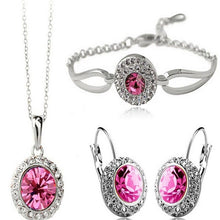 Load image into Gallery viewer, Women Gold Silver Necklace Earrings Bracelet Jewellery Set freeshipping - Tyche Ace