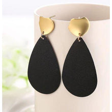 Load image into Gallery viewer, Women Golden Drop Geometric Black Long Hanging Earrings Retail freeshipping - Tyche Ace