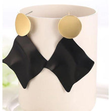 Load image into Gallery viewer, Women Golden Drop Geometric Black Long Hanging Earrings Retail freeshipping - Tyche Ace