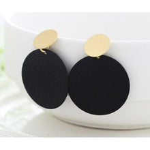 Load image into Gallery viewer, Women Golden Drop Geometric Black Long Hanging Earrings Retail freeshipping - Tyche Ace