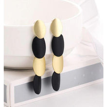 Load image into Gallery viewer, Women Golden Drop Geometric Black Long Hanging Earrings Retail freeshipping - Tyche Ace