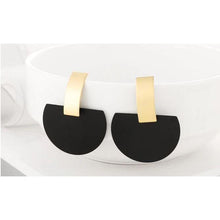 Load image into Gallery viewer, Women Golden Drop Geometric Black Long Hanging Earrings Retail freeshipping - Tyche Ace