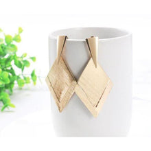 Load image into Gallery viewer, Women Golden Drop Geometric Black Long Hanging Earrings Retail freeshipping - Tyche Ace
