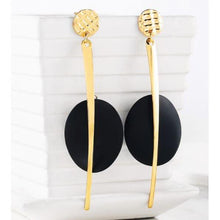 Load image into Gallery viewer, Women Golden Drop Geometric Black Long Hanging Earrings Retail freeshipping - Tyche Ace