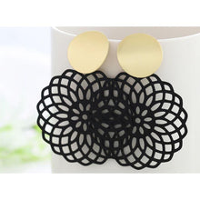 Load image into Gallery viewer, Women Golden Drop Geometric Black Long Hanging Earrings Retail freeshipping - Tyche Ace