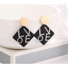 Load image into Gallery viewer, Women Golden Drop Geometric Black Long Hanging Earrings Retail freeshipping - Tyche Ace