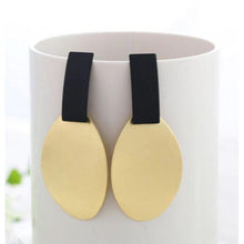 Load image into Gallery viewer, Women Golden Drop Geometric Black Long Hanging Earrings Retail freeshipping - Tyche Ace