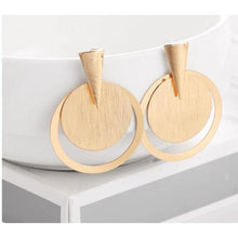 Load image into Gallery viewer, Women Golden Drop Geometric Black Long Hanging Earrings Retail freeshipping - Tyche Ace