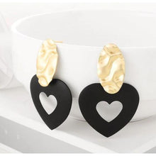 Load image into Gallery viewer, Women Golden Drop Geometric Black Long Hanging Earrings Retail freeshipping - Tyche Ace