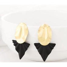 Load image into Gallery viewer, Women Golden Drop Geometric Black Long Hanging Earrings Retail freeshipping - Tyche Ace