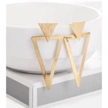 Load image into Gallery viewer, Women Golden Drop Geometric Black Long Hanging Earrings Retail freeshipping - Tyche Ace