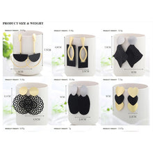 Load image into Gallery viewer, Women Golden Drop Geometric Black Long Hanging Earrings Retail freeshipping - Tyche Ace