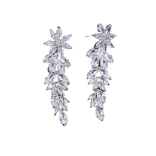 Load image into Gallery viewer, Women Gorgeous Flower Cluster Long Dangle Drop Earrings freeshipping - Tyche Ace