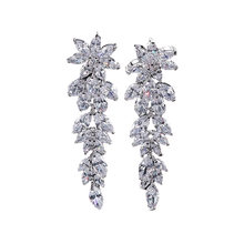 Load image into Gallery viewer, Women Gorgeous Flower Cluster Long Dangle Drop Earrings freeshipping - Tyche Ace