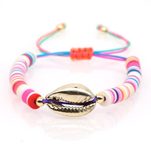 Load image into Gallery viewer, Women Handmade Colourful Seashell Heishi Disc Shell Adjustable Bracelet freeshipping - Tyche Ace